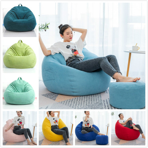 Housse de canapé imperméable à l'eau étanche à l'huile facile à nettoyer paresseux pouf couverture sans remplissage chaise longue siège haricot sac bouffée canapé Tatami couvre ► Photo 1/6