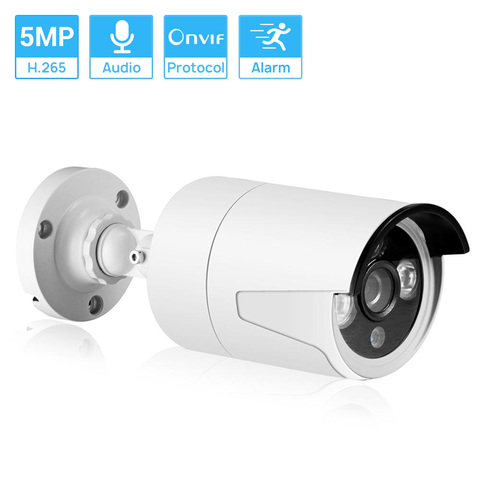 Hamrolte H.265 Audio sécurité IP caméra 5MP ONVIF extérieur étanche AI détection de mouvement XMEye nuage vidéo Surveillance à domicile ► Photo 1/6