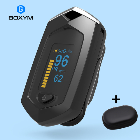BOXYM – Oxymètre médical de pouls au doigt rechargeable de type OLED, moniteur de fréquence cardiaque, oxygène du sang, SpO2 ► Photo 1/6