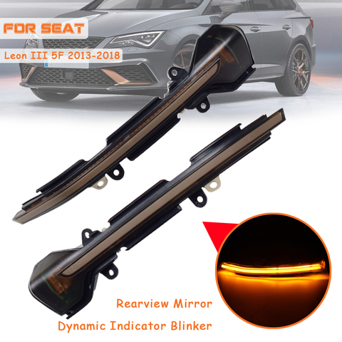 Répéteur lumière LED clignotant dynamique fob pour SEAT Leon III Mk3 5F ST FR Cupra 13-18 Ibiza Mk5 V KJ1 Arona KJ7 17-18 ► Photo 1/6