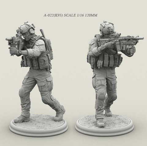 1/16 résine soldat figurine Kits forces spéciales modèle incolore et auto-assemblé A-022 (k59) ► Photo 1/3