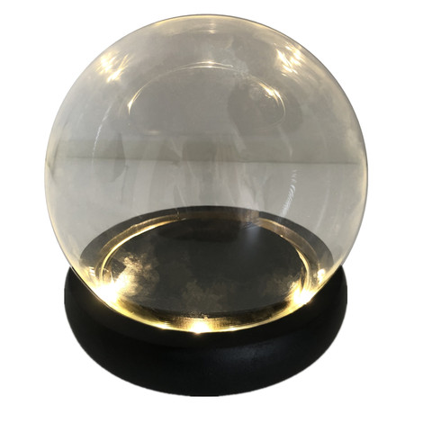 Verre à faire soi-même affichage dôme cloche avec décoration lumineuse vide neige globe dôme avec socle en bois Art collection couverture pour figure d'anime ► Photo 1/6