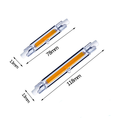 Ampoule COB R7S variable pour remplacer un projecteur halogène, 78mm 118mm, Tube en verre, économie d'énergie 15W 30W ► Photo 1/6