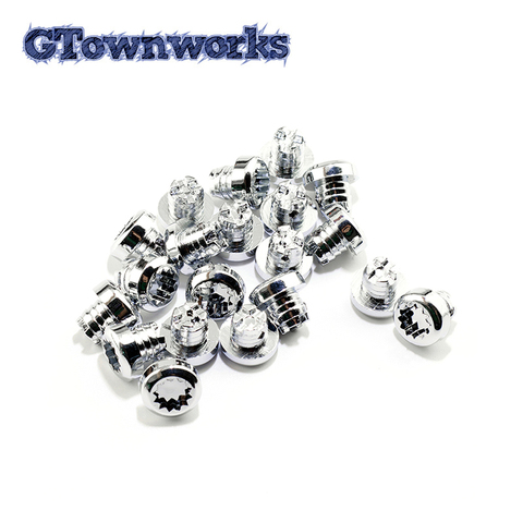 Rivets de roue, écrous, jantes, goujons, lèvres, décoration de remplacement, Clips de décoration automobile, Chrome argent, 100 pièces x 12.1mm ► Photo 1/6