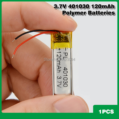 Batterie li-po li-ion Rechargeable, 3.7V, 120mAh, 401030 Lithium polymère, pour MP3 MP4 MP5 GPS DVD tablette Bluetooth caméra Lipo cell ► Photo 1/6