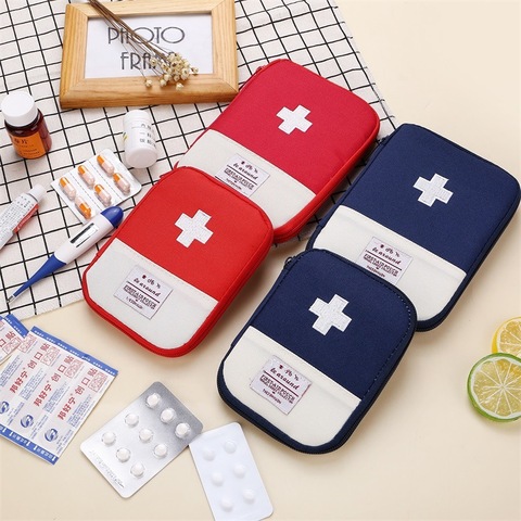 Trousse de premiers soins médicale Portable | Mini sac de rangement pour médicaments, sac de survie d'urgence, étui à pilules ► Photo 1/6