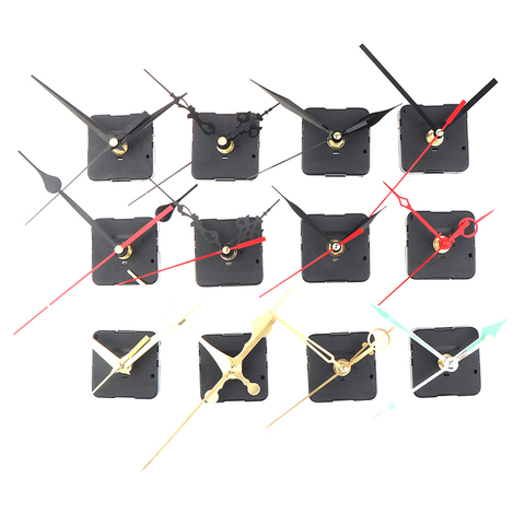 1 pièces 11 Styles haute qualité silencieux grande horloge murale Quartz mouvement mécanisme noir et rouge mains Kit de réparation ensemble d'outils ► Photo 1/6