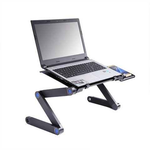 Bureau d'ordinateur Portable réglable ergonomique Portable TV lit plateau de bureau support de Table PC ordinateur Portable Table canapé support de bureau avec tapis de souris ► Photo 1/1