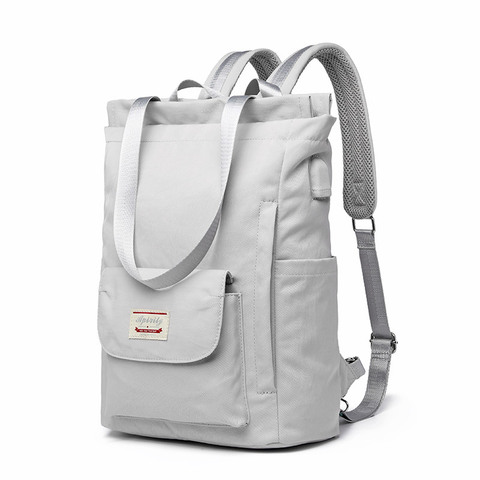 Imperméable élégant sac à dos pour ordinateur portable femmes 13 13.3 14 15.6 pouces mode coréenne Oxford toile USB collège sac à dos sac femme 2022 ► Photo 1/6