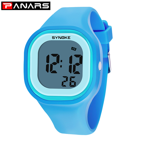 PANARS-montres pour garçons et enfants, montre-bracelet pour hommes et femmes, horloge numérique de Sport, lampe LED en Silicone ► Photo 1/6