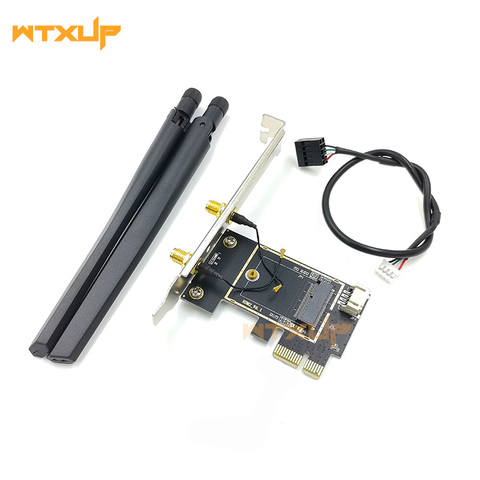 Adaptateur Wifi sans fil M.2, M2 Ngff Key vers Pci Express PCI-E 1X NGFF Support 2230, carte réseau pour AX200 9260AC 8260AC NFA344 ► Photo 1/6