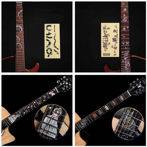 Stickers croisés Ultra fins à incrustation croisée, autocollant pour tableau de bord, décorations pour instruments, musique, accessoire de guitare acoustique électrique et basse, 22 Styles ► Photo 1/6