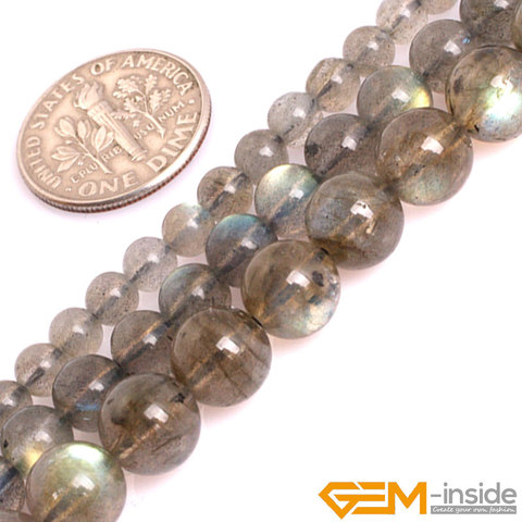 Perles en pierre précieuse bleue et Labradorite, de qualité AAA, pour la fabrication de bijoux, perle en pierre naturelle, pour bricolage, fil de 15 pouces! ► Photo 1/6