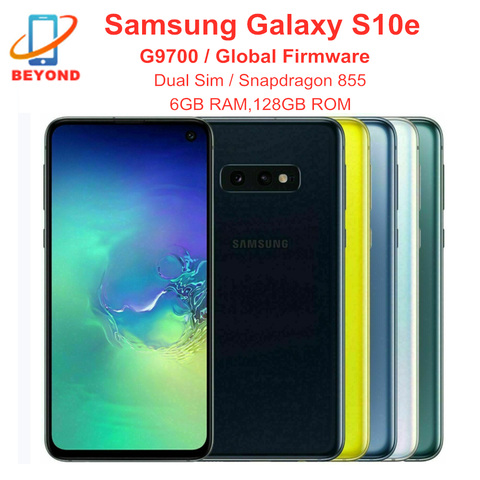 Samsung Galaxy S10e G9700 double Sim Snapdragon 855 6 go de RAM 128 go ROM Octa Core 5.8 'NFC 4G LTE téléphone portable débloqué d'origine ► Photo 1/6