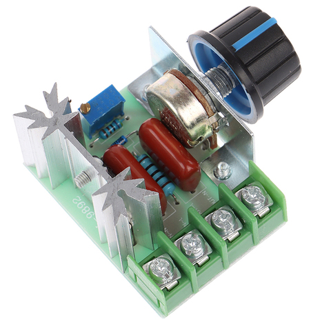 1 pièces Module de régulateur de tension ca réglable 50-220V contrôle du Thermostat ca 220V 2000W SCR gradateurs régulateur de vitesse du moteur ► Photo 1/6