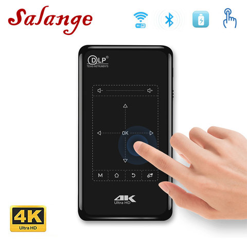 Salange Mini projecteur Android 9.0 WIFI Bluetooth, batterie 4000mAh, prise en charge du projecteur Mobile portable 2G 16G ► Photo 1/6