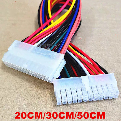 Câble d'extension d'alimentation 600V 105 ATX 24 broches mâle à 24 broches femelle, câble d'alimentation interne PC PSU TW ► Photo 1/1