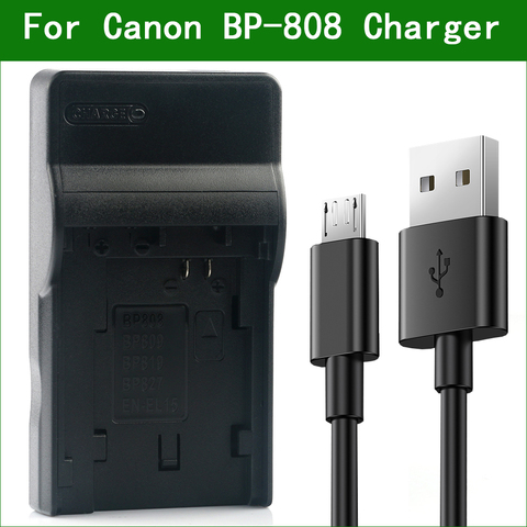 LANFULANG – Kit de chargeur de batterie pour Canon 808, BP-807, BP-808, BP-809, BP-819, BP-827, HFM40, HFM400, HFM41, HFS100, HFS30, HFS11, HFS21 ► Photo 1/6