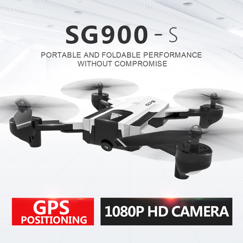 Drone pliable avec caméra, GPS, wifi, fpv, 20minutes de vol, quadcopter, suivez-moi, hélicoptère volant professionnel, jouets, SG900-S ► Photo 1/1