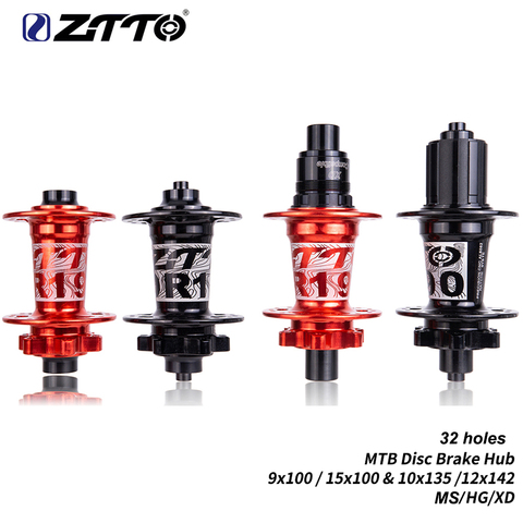 ZTTO VTT frein à disque vélo Hubs 32 Trou AL6082 4 Scellée Portant Axe Traversant Libération Rapide XD 142 12 100 135 Compatible ► Photo 1/4