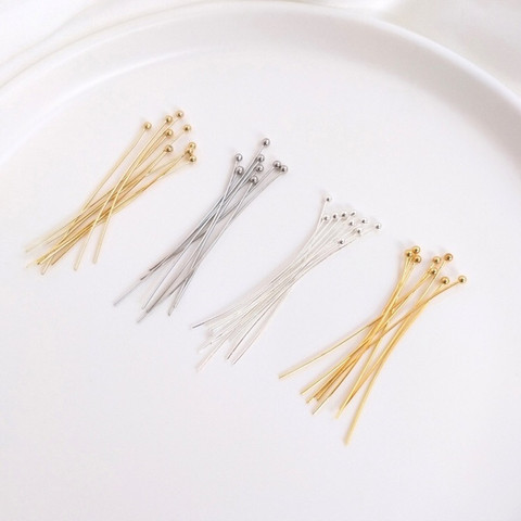 Épingles à tête sphérique en métal, 200 pièces/lot, diamètre 0.5mm, 16, 18, 20, 25, 30, 40, 50mm ► Photo 1/4