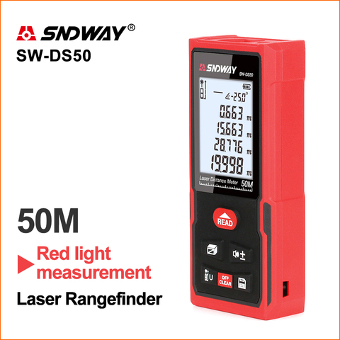 SNDWAY télémètre Laser, télémètre de chasse télémètre numérique ruban Laser règle de Distance capteur 50m ► Photo 1/6