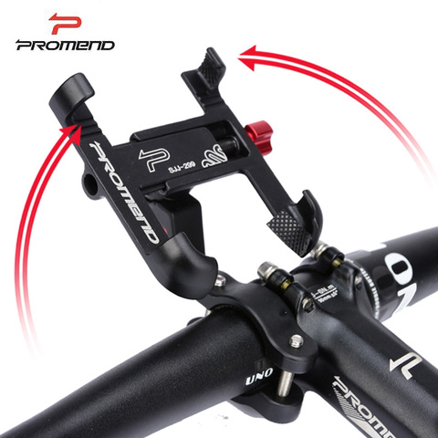 Promend – support de téléphone portable de vélo en alliage d'aluminium, réglable, antidérapant, pour vtt, accessoires de cyclisme ► Photo 1/6