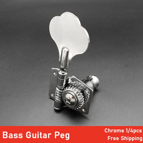 Chevilles de réglage de guitare basse électrique 4R ouvertes, 4 cordes, têtes de Machine, accordeurs pour basse, Chrome ► Photo 1/6