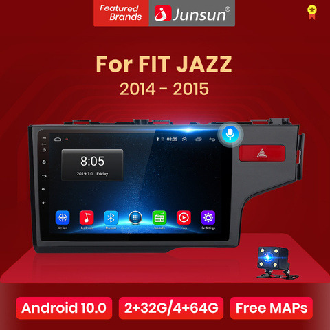 Junsun V1 Android 10.0 AI commande vocale 4G DSP autoradio Multimidia lecteur vidéo GPS pour HONDA FIT JAZZ 2014 2015 no 2 din 2din ► Photo 1/6