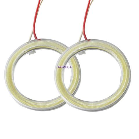 2 pièces voiture ange yeux LED voiture Halo anneau lumières 12V 3W jour phare 60MM 70MM 80MM 90MM 100MM 110MM 120MM MM voiture lumière DRL ► Photo 1/6