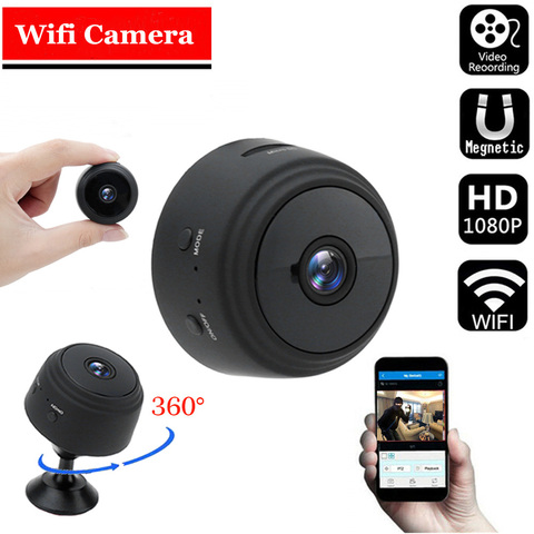 A9 1080P Wifi Mini caméra, sécurité à la maison P2P caméra WiFi, Vision nocturne caméra de Surveillance sans fil, moniteur à distance téléphone App sq ► Photo 1/6