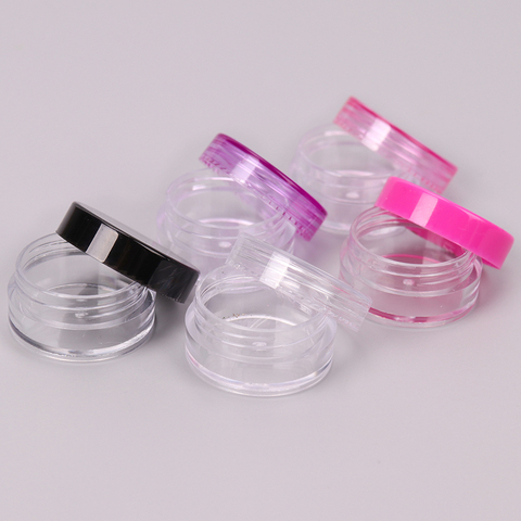 5 pièces cosmétiques Pot boîte maquillage crème rechargeable bouteille stockage Pot conteneur bouteille ronde Portable en plastique Transparent ► Photo 1/6