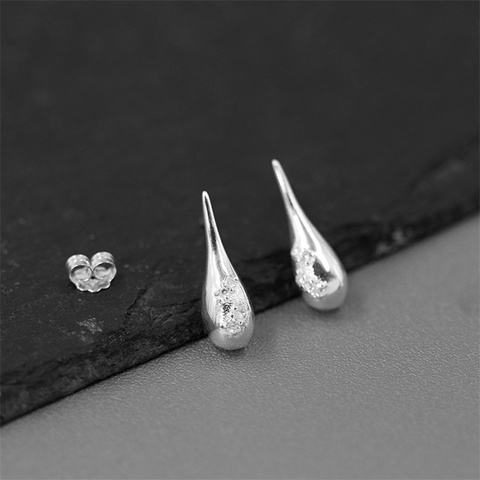 Boucles d'oreilles en argent Sterling 2022 pour femmes, bijoux de luxe, en Zircon, goutte d'eau, à la mode, 925 ► Photo 1/4