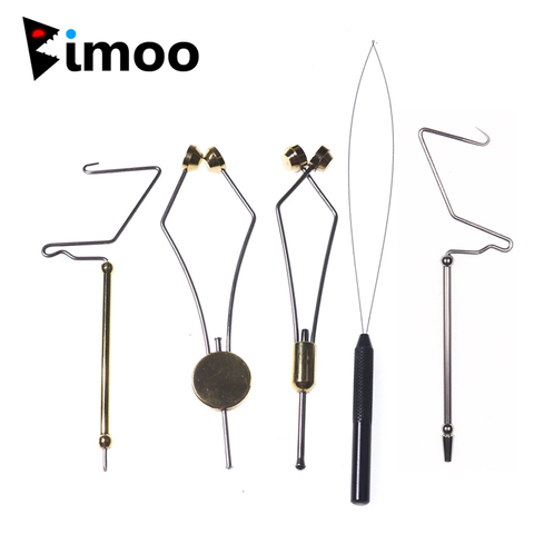 Bimoo 1pc mouches de pêche leurre faisant des outils mouche attachant en laiton canette porte-fil 2 Type & fouet finisseur et enfileur de canette ► Photo 1/6