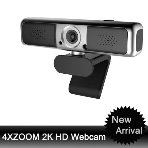 Webcam 4X Zoom caméra Web Full HD 4K Webcam avec Microphone caméra USB pour PC Web cam avec caméra de couverture poussiéreuse web 1080P Web cam ► Photo 1/6