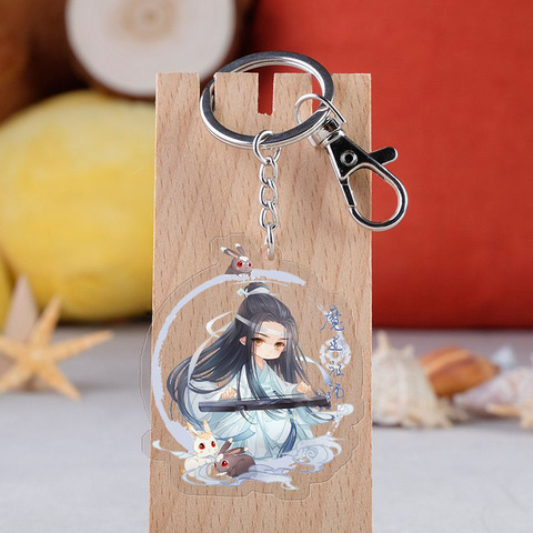 Anime Mo Dao Zu Shi porte-clés dessin animé Figure Wei Wuxian Lan Zhan Cosplay acrylique pendentif porte-clés ► Photo 1/6