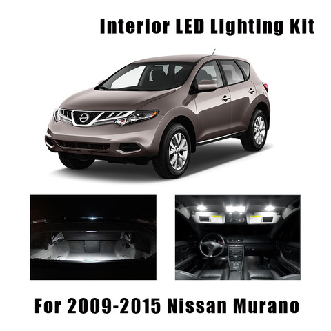 14 ampoules blanc voiture LED intérieur carte dôme Kit de lumière pour Nissan Murano 2009-2013 2014 2015 coffre Cargo porte plaque d'immatriculation lampe ► Photo 1/6