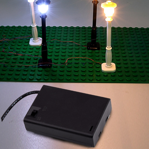 Boîte à piles avec port d'alimentation USB, pour blocs de technologie et blocs de construction, kit d'éclairage LED ► Photo 1/3