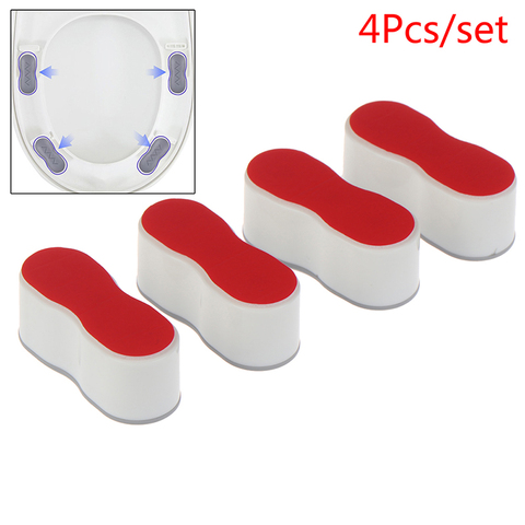 4 pièces/lot antidérapant toilette couverture joint pare-chocs auto-adhésif siège coussinets d'amortissement fournit un grand tampon et 2*2*5 cm ► Photo 1/6