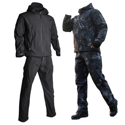 Vestes tactiques Airsoft TAD pour hommes, veste coquille souple, uniforme Militaire, tenue des Forces spéciales, vêtements militaires pour hommes, veste + pantalon ► Photo 1/6