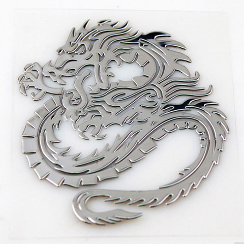 Autocollant Dragon 3D en alliage de Nickel, Badge adhésif pour coffre de voiture, accessoires de style ► Photo 1/6