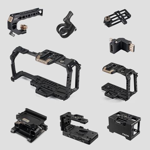 Tilta BMPCC – Cage de caméra noire 4K 6K, demi-cage, plaque de base à poignée supérieure, plaque d'alimentation pour BlackMagic BMPCC 4K 6K, accessoire ► Photo 1/6