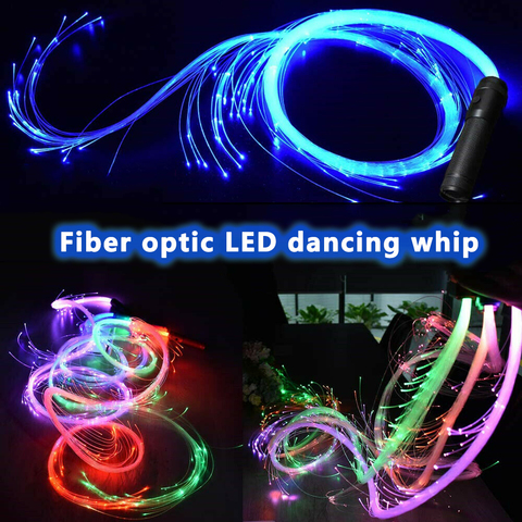 Fouet en Fiber optique multicolore à LED, pivotant à 360 °, lumineux, pour Rave, jouet de danse, décor incroyable ► Photo 1/1
