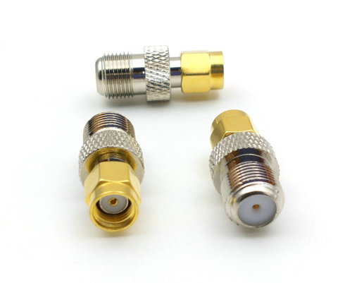 Connecteur Coaxial RF Type F femelle vers prise 100 mâle, en cuivre, 50 – RP-SMA pièces ► Photo 1/5