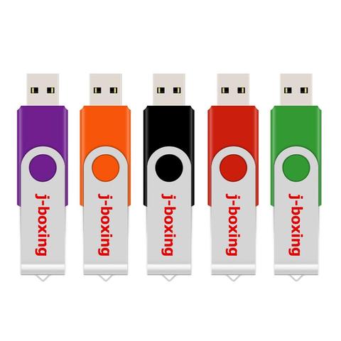 J-boxing – clé USB 128 multicolore rotative en métal, support à mémoire de 32GB 64GB 2.0 GB, lecteur Flash pour PC ► Photo 1/6