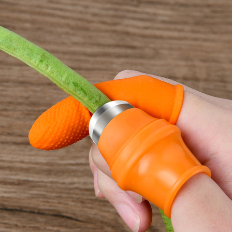 Protège-doigts En Silicone Couteau Protecteur Engrenages Coupe Légumes Couteau De Récolte Pincement Plante Ciseaux à Lame Gants ► Photo 1/6