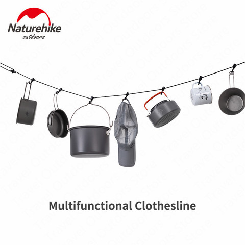 Natureike-corde antidérapante, accessoire de Camping polyvalent, pour vêtements, ligne à suspendre pour l'extérieur, 4.3M ► Photo 1/6