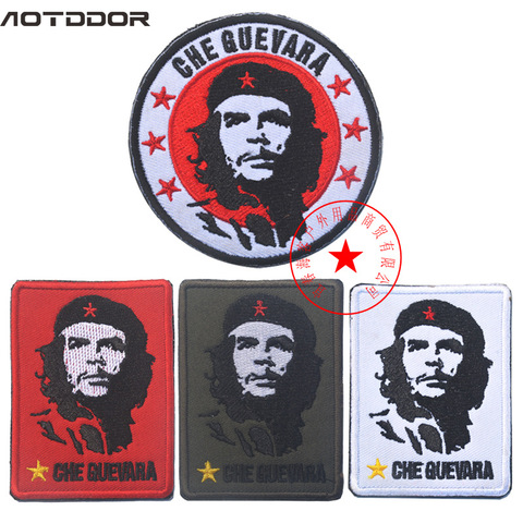 Tissu de portrait Ernesto Guevara El Che, patchs brodés Badges emblème armée militaire 8cm, accessoire tactique à crochet et boucle ► Photo 1/5