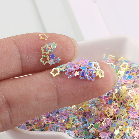 Embellissement d'ongles en fleur de prunier ajouré 4mm, paillettes pour artisanat décorations artisanales, remplissage de paillettes en étoile, matériel de bricolage ► Photo 1/6