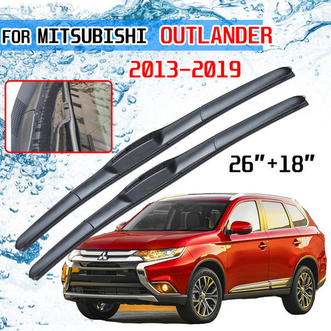 Accessoires pour pare-brise avant, brosse de lame d'essuie-glace pour voiture, pour Mitsubishi Outlander 2013 2014 2015 2016 2017 2022 U J ► Photo 1/6